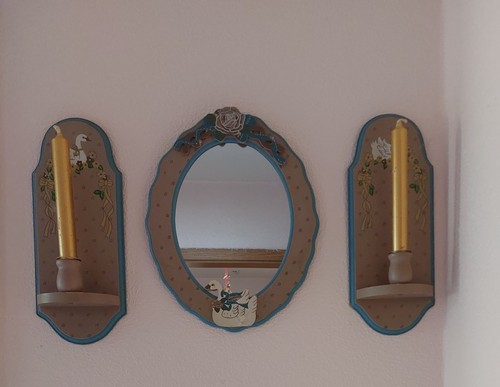 Wandspiegel mit kerzenhalter - wandspiegel,