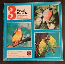 F.X. Schmid Münchener Puzzles 3 x 56 Teile - Vogel Puzzle - 60er - No. 93230