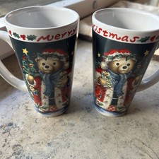 X 2 Stck Weihnachtstasse Weihnachtsbär Kaffeetasse Becher DxH~8x15 cm