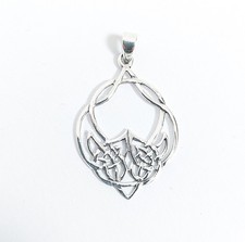 Keltischer Liebesknoten - filigraner Kettenanhänger aus Sterlingsilber