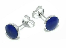 925 ECHT SILBER  *** Lapislazuli Ohrstecker Ø 6 / 8 mm