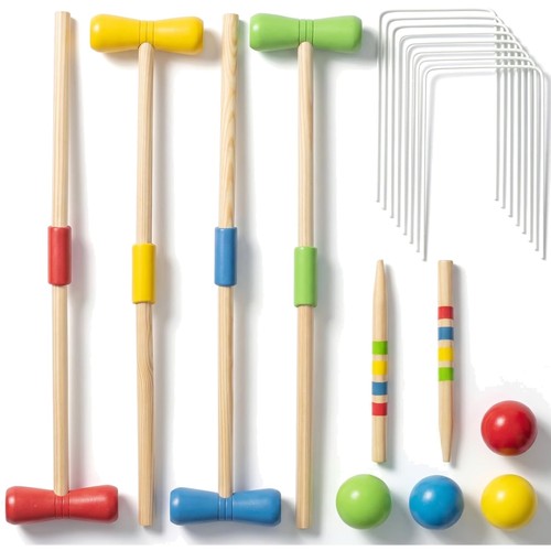 Krocket set holz gartenspiel - krocket,
