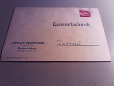 Alter Briefumschlag DDR Deutsche Bauernbank Haldensleben 1962