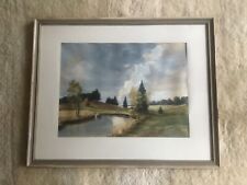 Aquarell  Bild Im Rahmen 52 x 63 cm