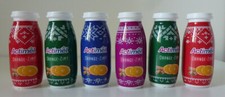 6 Actimel Flaschen „Winter Edition“ ausgespült