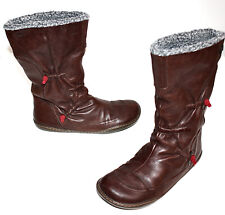 CAMPER PEU CAMI BARFUßSCHUHE DAMENSTIEFEL WOLLFUTTER DUNKELBRAUN 38 #S3-7#
