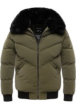 Herren Gefütterte Dicke Winter Jacke für Männer mit Kapuze 9125
