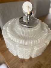 Retro 70er Opal Glas Lampe