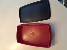 Tupperware Brotzeitbox  - Volumen ca. 0,6 l - rot / blau