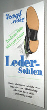 Alte Reklame Ledersohlen, Schuhwerk um 1929  ?