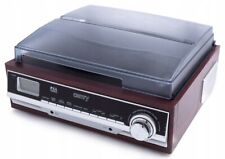 Camry CR 1113 Plattenspieler für Vinyl-Schallplatten mit Radio, Uhr und Wecker
