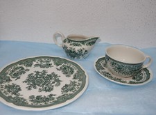 V&B Fasan grün, Mettlacher Kupferdruck, Teeservice- Teile zur Auswahl