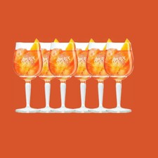 6x Aperol Spritz Glas Gläser Apertitif Cocktail Ballon Wein Cristaline Sprizz