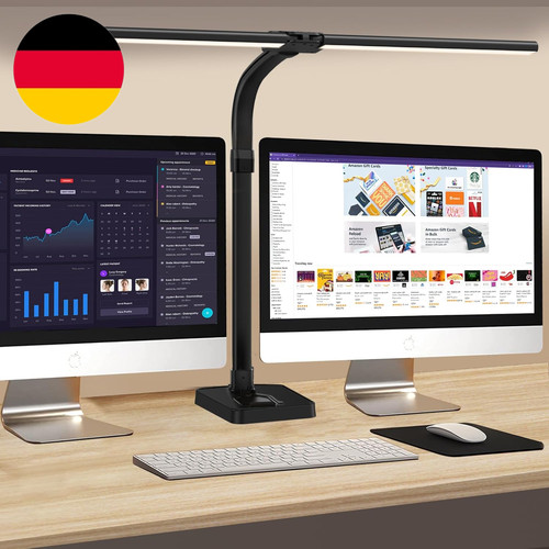 Doppelkopf schreibtischlampe - doppelkopf,