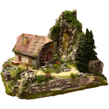 Diorama H0/1:87 Waldmühltal Gebirge Berg Granit Felsen Wasserfall patiniert