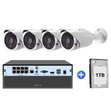 JideTech 4CH 5MP Sicherheitskamera Set Nachtsicht Videoüberwachung Mit 1TB