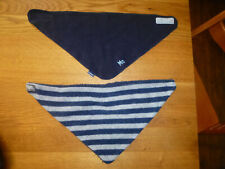 2 x Halstuch/Dreieckstuch Sabber-Tuch Baby Kinder Blau Klettverschuss