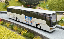 Setra Kässbohrer S317 GT-HD Weiß mit Weltkugel Dekor AMW 1:87