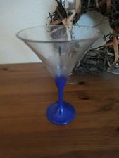 Tupperware Eleganzia Cocktailglas Sektkelch Martiniglas klar blau *TOP*