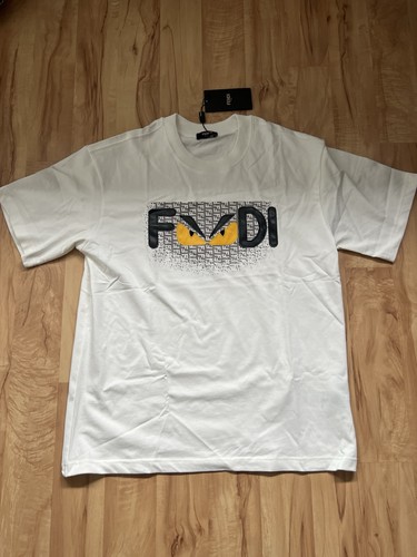 Fendi herren shirt - t-shirt, weiß