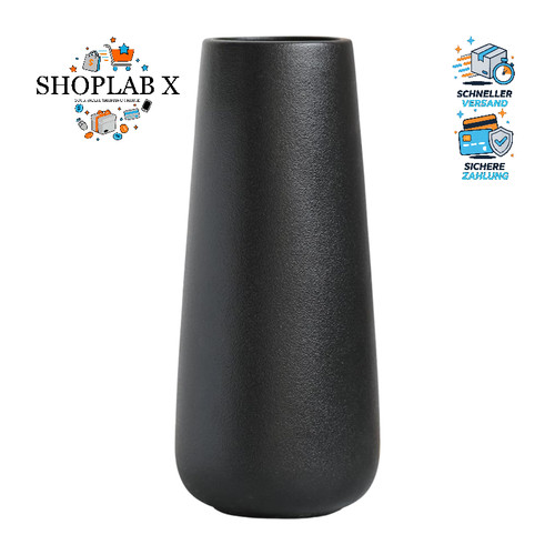 Vase schwarz 20cm hoch - vase,