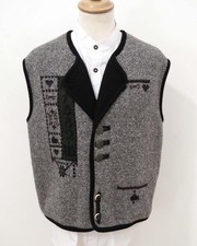 Wesenjak Trachten Strick Weste Grösse 52 Schurwolle Herren P467