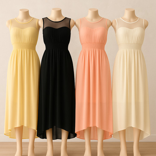 Chiffon plissee abendkleid - chiffon,