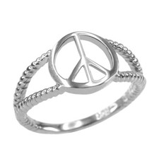 Sterling silver peace sign - peace,