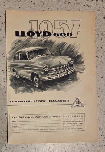 1957 lloyd 600 - 1957, kfz