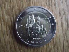 2 Euro Münze Bayern Schloss