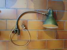 Alte Werkstattlampe, Industrie-Lampe, Werkbanklampe, Klemmlampe