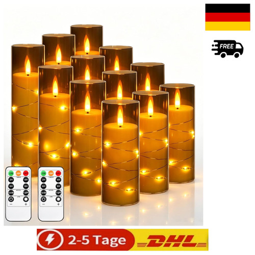 Led kerzen stück - kerzen, grau