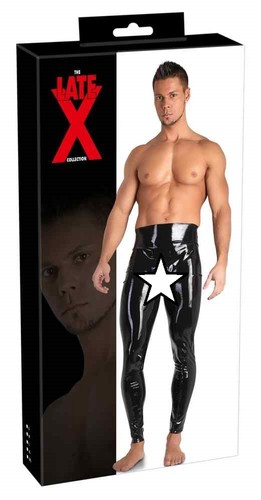 Latex herren leggings schwarz - latex,