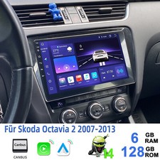 Für SKoda Octavia II MK2 2004-2013 Carplay Android 14 Autoradio GPS NAVI 6+128G