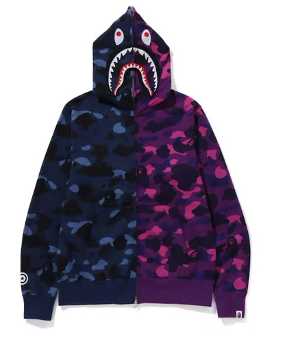 Bape blue purple split camo - bape,