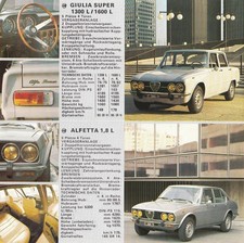 ALFA ROMEO Montreal Spider Giulia Alfetta Coupe GTV GT Sud Prospekt Brochure 46