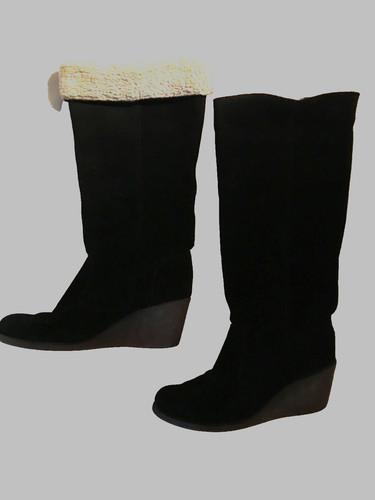 Wildleder stiefel mit - wildleder-stiefel,