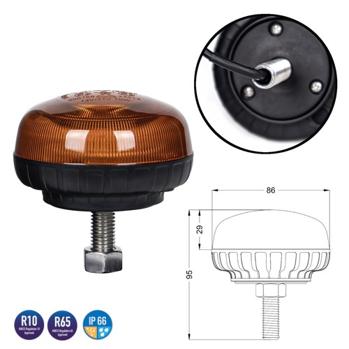 18x led mini rundumleuchte - 18x,