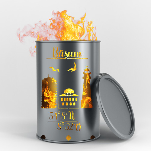 Feuertonne mit büsum - feuertonne,