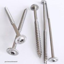 Tellerkopf Holzbauschrauben mit Schneidkerbe 8mm Torx Edelstahl VA Holzschrauben