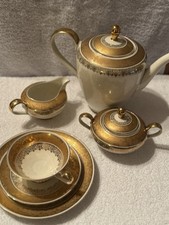 Schumann Arzberg Bavaria – Komplettes Kaffeeservice mit Golddekor – Vintage 1958