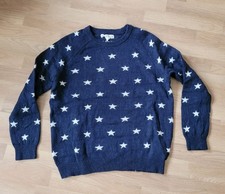 LOGG H&M Pullover Strickpullover Alpaka Sterne Blau Weiß Neu Gr. M