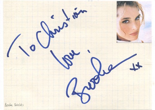 Brooke shields autogramm - brooke,
