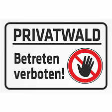 Schild - Privatwald - Betreten verboten KPI-0406