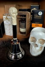 "NEU" Gothic Totenkopf Glocke, Aluminium poliert, TOP Dekoration, schöner Klang
