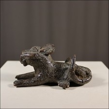 89678 kleine bronze leopard - bronze,