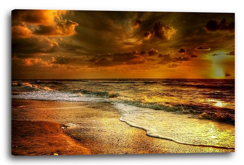 Lein wand bild - lein-wand-bild, sonnenuntergang