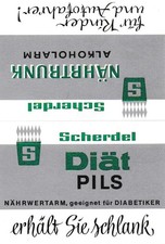 Brauerei Scherdel Hof, Tischaufsteller Diät Pils + Nährtrunk, sehr selten