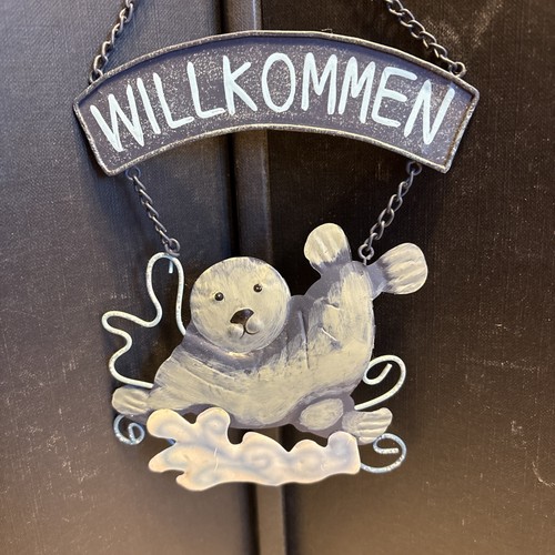 Willkommen türschild metall - willkommen,
