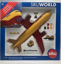 Siku WORLD 1702 DHL Frachtflugzeug Airbus A320neo mit Zubehör
